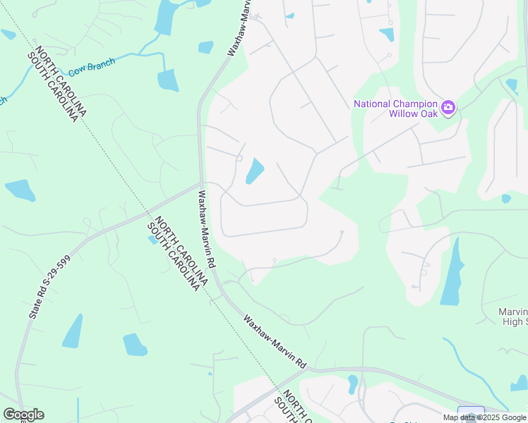 map of restaurants, bars, coffee shops, grocery stores, and more near 10022 Strike The Gold Lane in Waxhaw