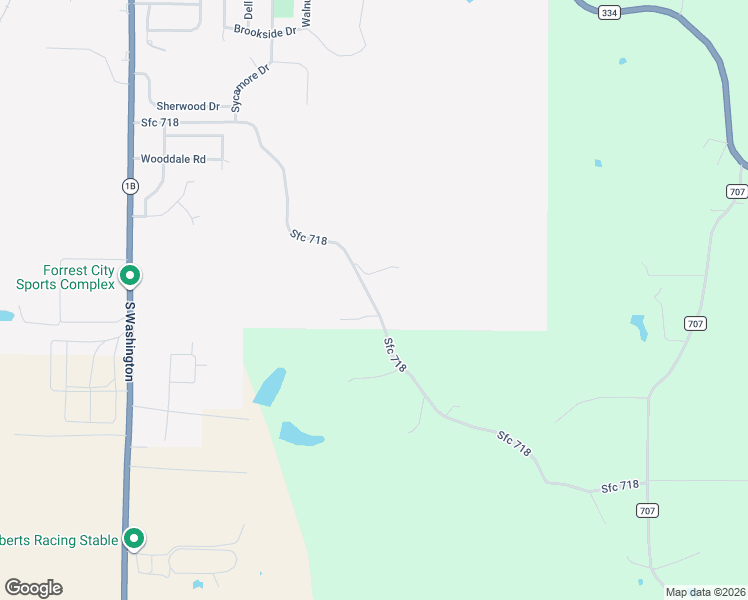 map of restaurants, bars, coffee shops, grocery stores, and more near 2290 Sfc 718 in Forrest City