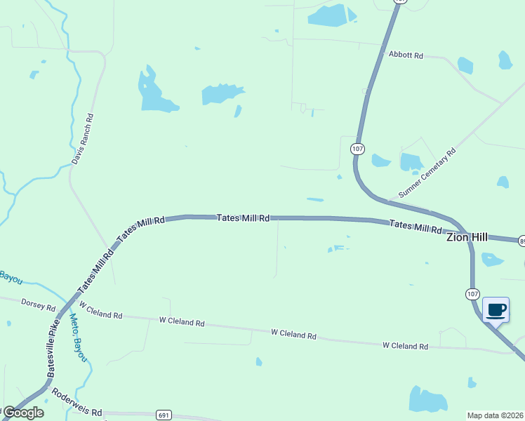 map of restaurants, bars, coffee shops, grocery stores, and more near 4700 Tates Mill Road in Cabot