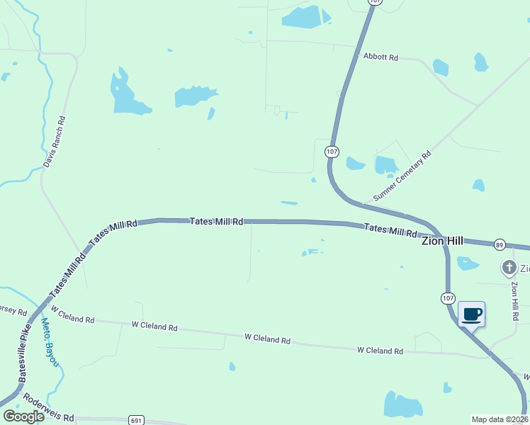 map of restaurants, bars, coffee shops, grocery stores, and more near 4510 Tates Mill Road in Cabot
