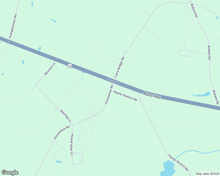 map of restaurants, bars, coffee shops, grocery stores, and more near 227 Horseshoe Road in Autryville