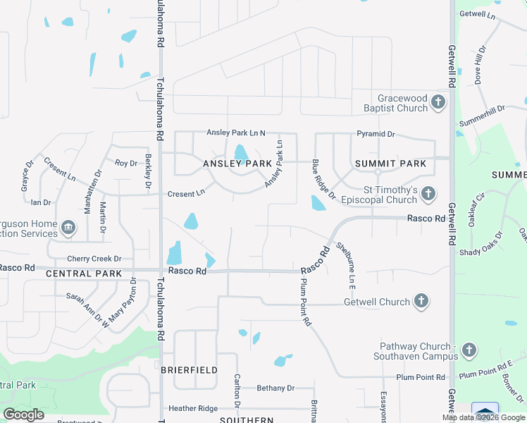 map of restaurants, bars, coffee shops, grocery stores, and more near 8233 Killeglan Cove in Southaven