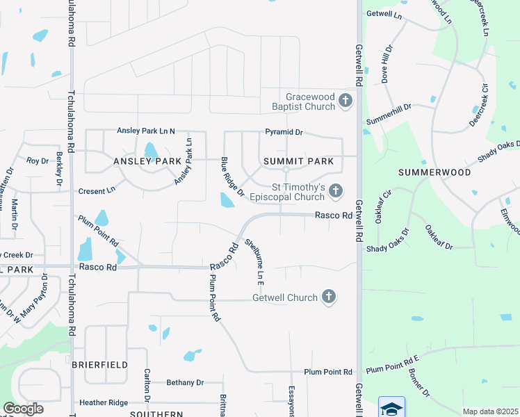 map of restaurants, bars, coffee shops, grocery stores, and more near 2655 Blue Ridge Drive in Southaven