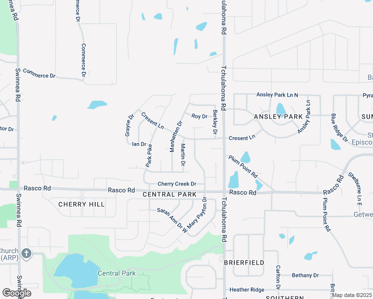 map of restaurants, bars, coffee shops, grocery stores, and more near 8202 Martin Drive in Southaven
