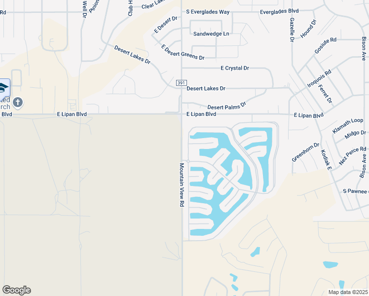 map of restaurants, bars, coffee shops, grocery stores, and more near Mountain View Road in Fort Mohave