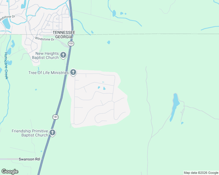 map of restaurants, bars, coffee shops, grocery stores, and more near 308 Dove Drive in Ringgold