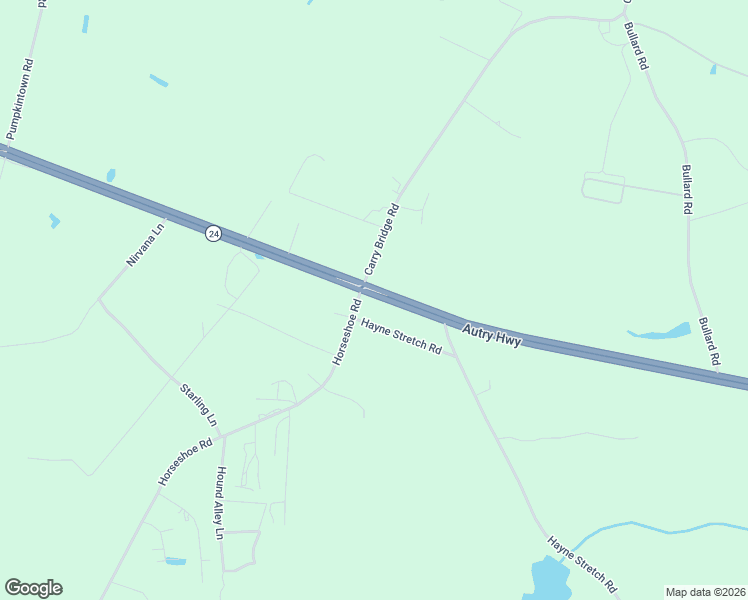 map of restaurants, bars, coffee shops, grocery stores, and more near 227 Horseshoe Road in Autryville