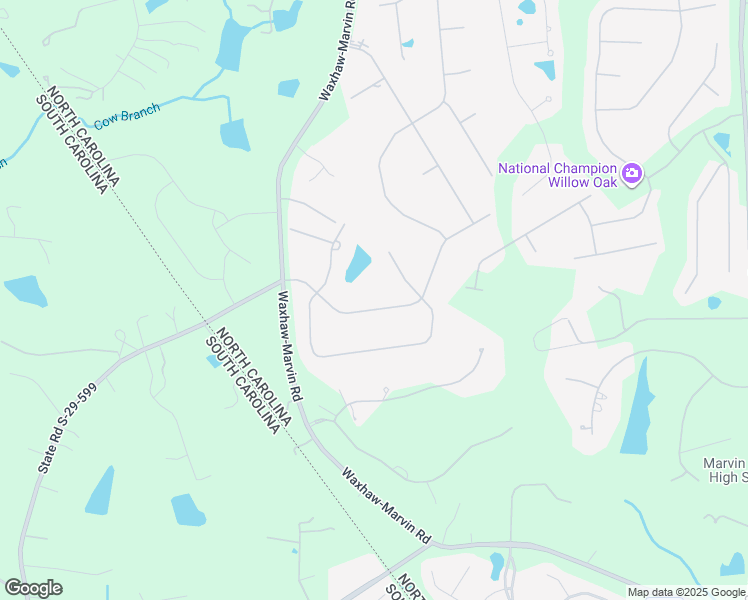 map of restaurants, bars, coffee shops, grocery stores, and more near 10022 Strike The Gold Lane in Waxhaw