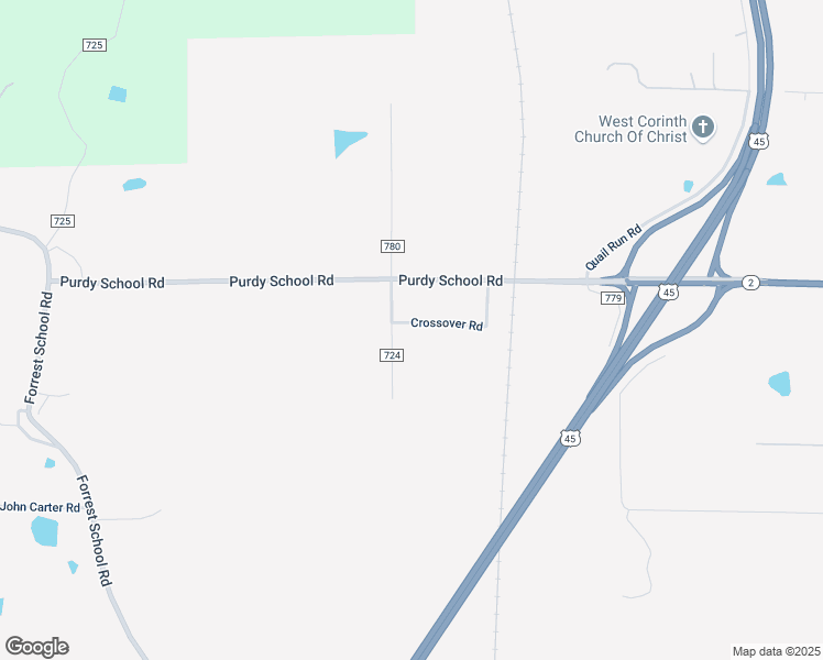 map of restaurants, bars, coffee shops, grocery stores, and more near 9-13 Burns Road in Corinth