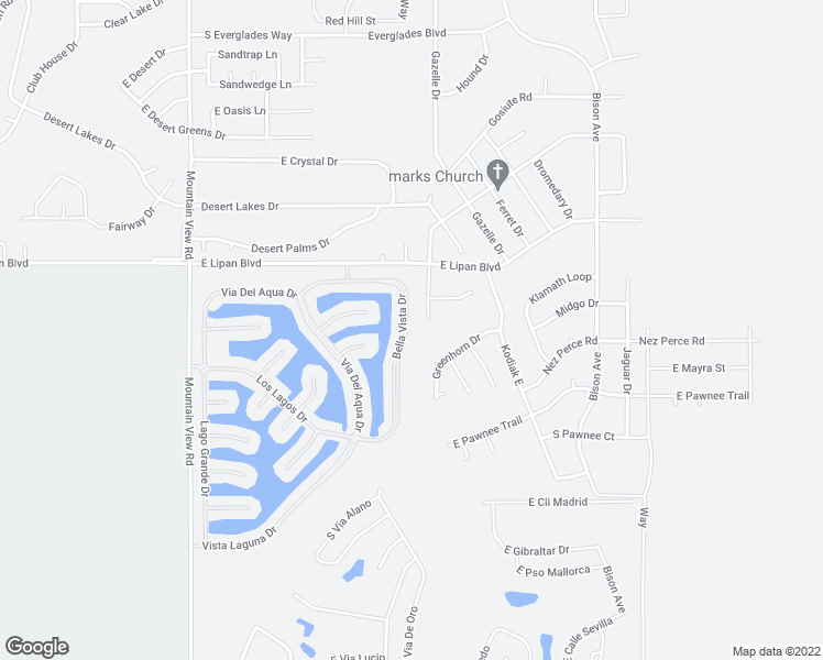 map of restaurants, bars, coffee shops, grocery stores, and more near 6048 Bella Vista Drive in Fort Mohave