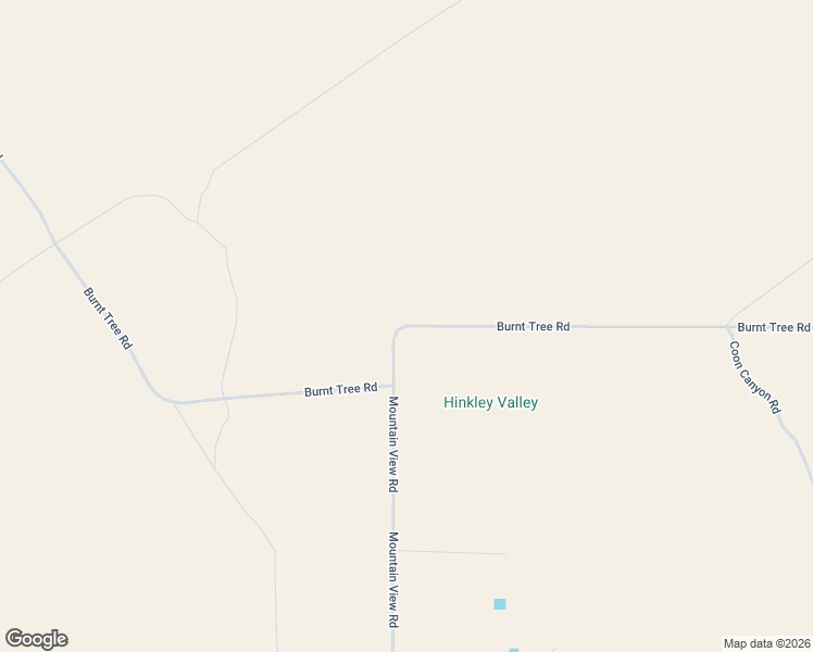 map of restaurants, bars, coffee shops, grocery stores, and more near Burnt Tree Road in San Bernardino County