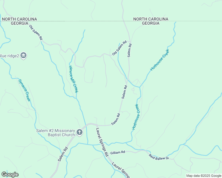 map of restaurants, bars, coffee shops, grocery stores, and more near 3661 Salem Road in Mineral Bluff