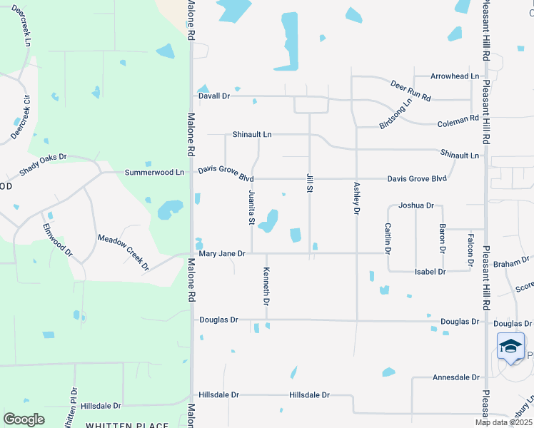 map of restaurants, bars, coffee shops, grocery stores, and more near 8240 Juanita Street in Olive Branch