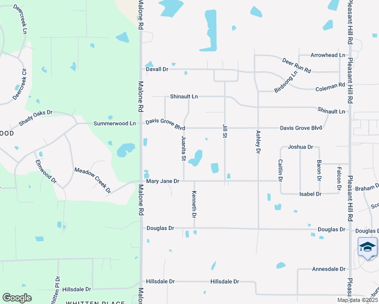 map of restaurants, bars, coffee shops, grocery stores, and more near 8240 Juanita Street in Olive Branch