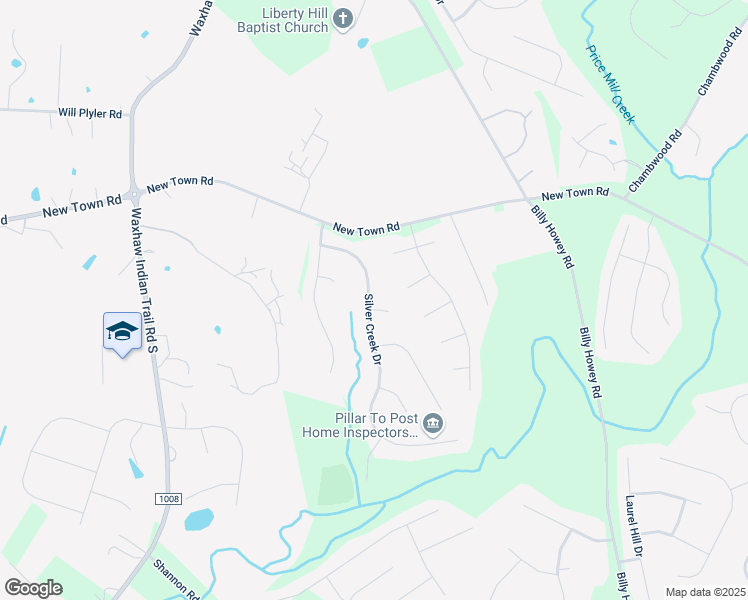map of restaurants, bars, coffee shops, grocery stores, and more near 5709 Silver Creek Drive in Waxhaw