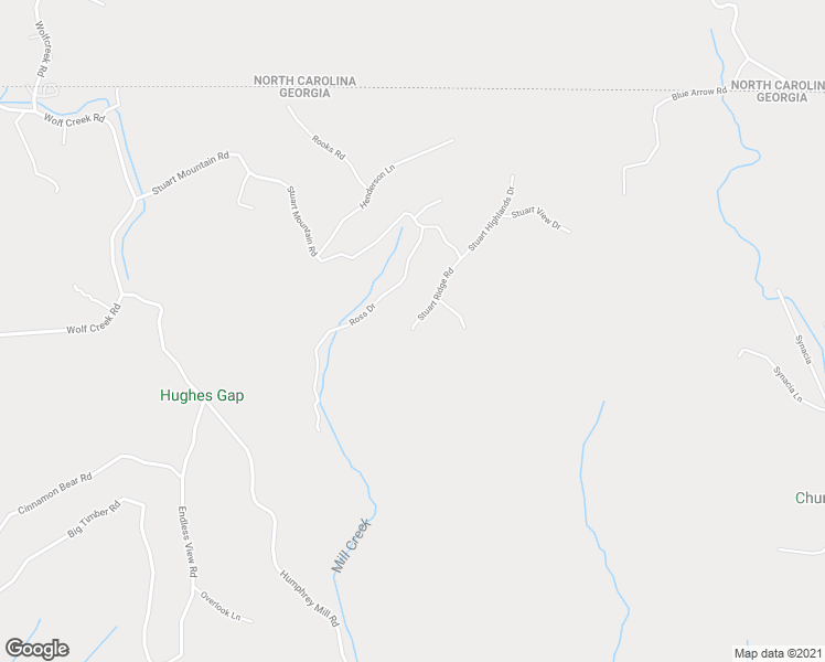 map of restaurants, bars, coffee shops, grocery stores, and more near 26 Stuart Ridge Road in Mineral Bluff