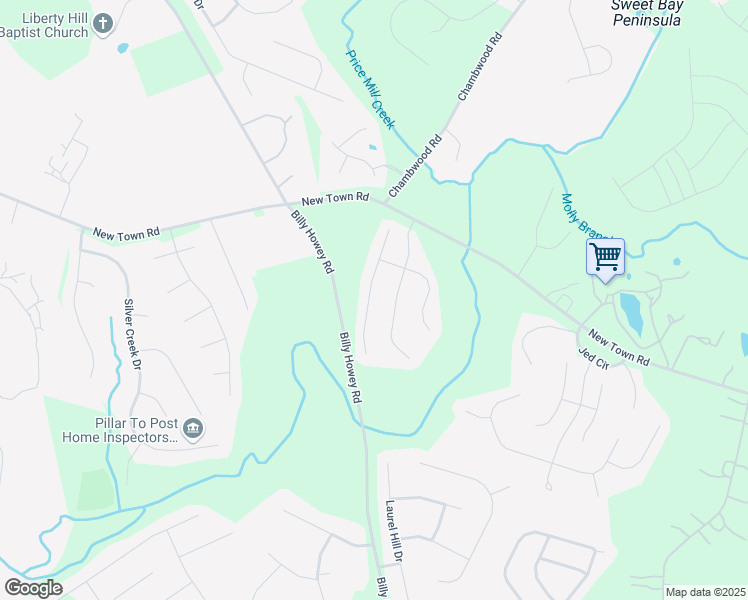 map of restaurants, bars, coffee shops, grocery stores, and more near 1615 Jekyll Lane in Waxhaw