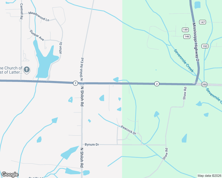 map of restaurants, bars, coffee shops, grocery stores, and more near 250 Mississippi 2 in Corinth