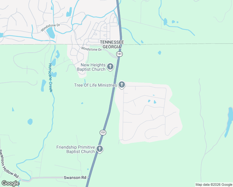 map of restaurants, bars, coffee shops, grocery stores, and more near 305 Ooltewah Ringgold Road in Ringgold