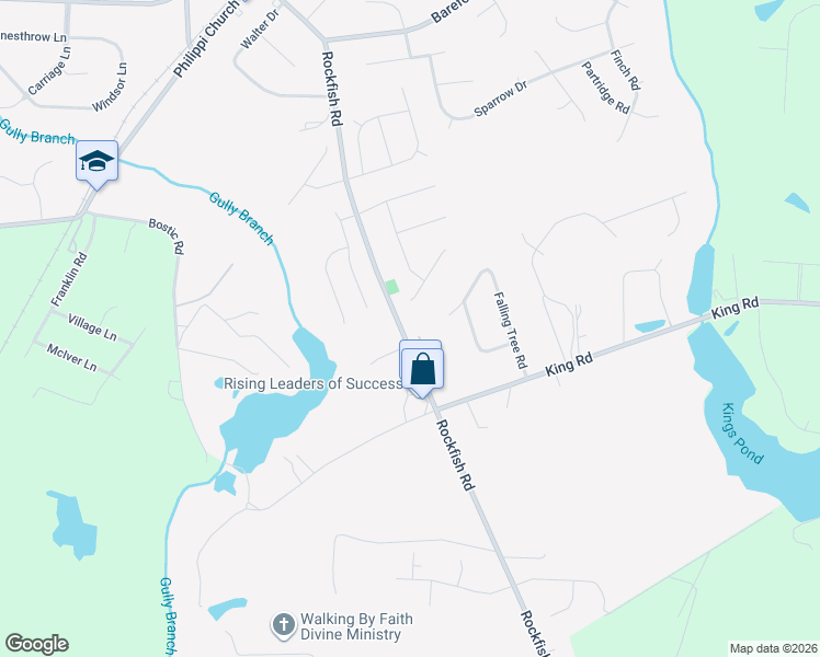 map of restaurants, bars, coffee shops, grocery stores, and more near 279 Deep Creek Lane in Fayetteville