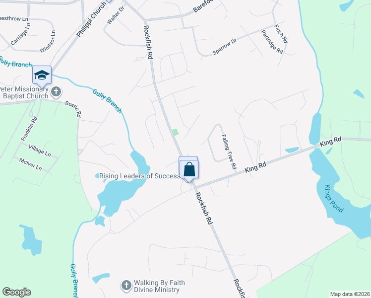 map of restaurants, bars, coffee shops, grocery stores, and more near 279 Deep Creek Lane in Fayetteville