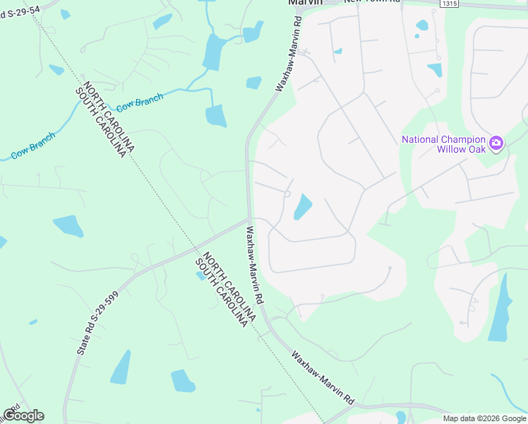 map of restaurants, bars, coffee shops, grocery stores, and more near 11008 Strike The Gold Lane in Waxhaw