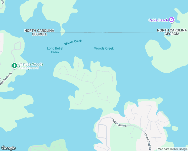map of restaurants, bars, coffee shops, grocery stores, and more near 2021 Crescent Drive in Hiawassee