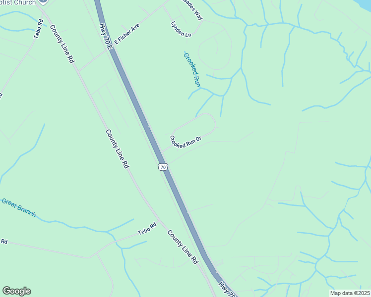 map of restaurants, bars, coffee shops, grocery stores, and more near 104 Crooked Run Drive in New Bern