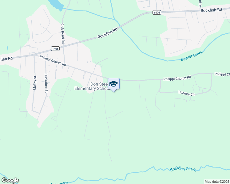map of restaurants, bars, coffee shops, grocery stores, and more near 800 Philippi Church Road in Raeford