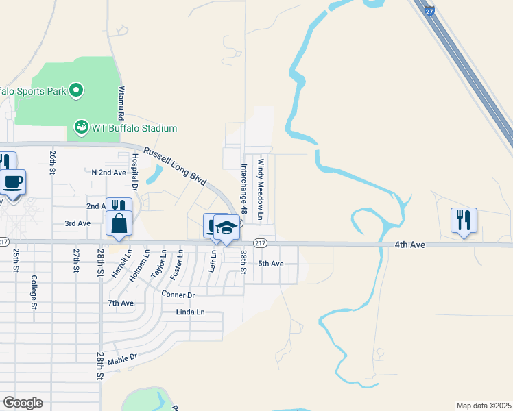 map of restaurants, bars, coffee shops, grocery stores, and more near 30 Windy Meadow Lane in Canyon
