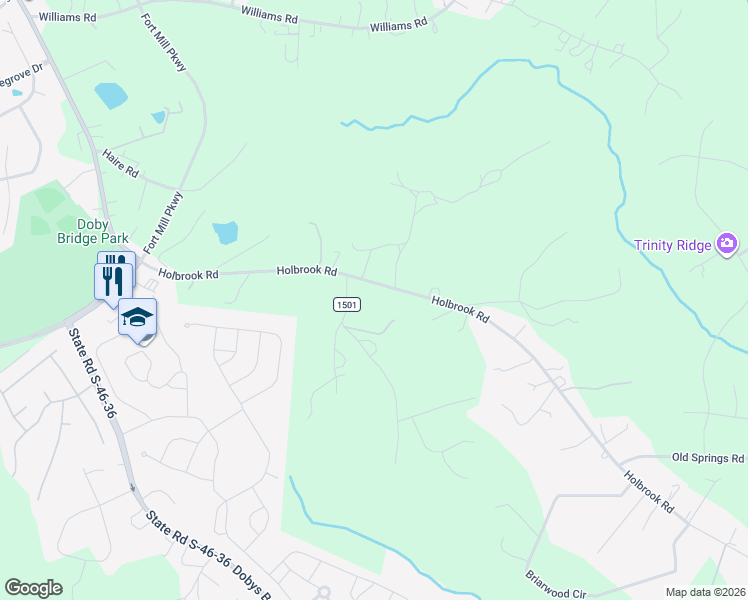 map of restaurants, bars, coffee shops, grocery stores, and more near 1701-1899 Hamlin Road in Fort Mill