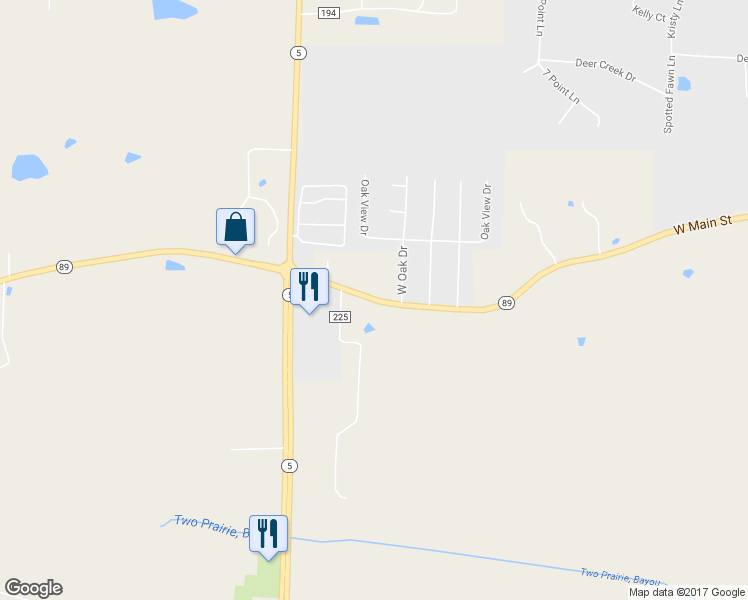 map of restaurants, bars, coffee shops, grocery stores, and more near 3810 Arkansas 89 in Cabot