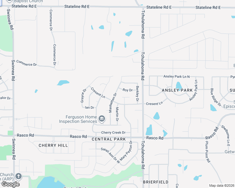 map of restaurants, bars, coffee shops, grocery stores, and more near 8308 Manhatten Drive in Southaven