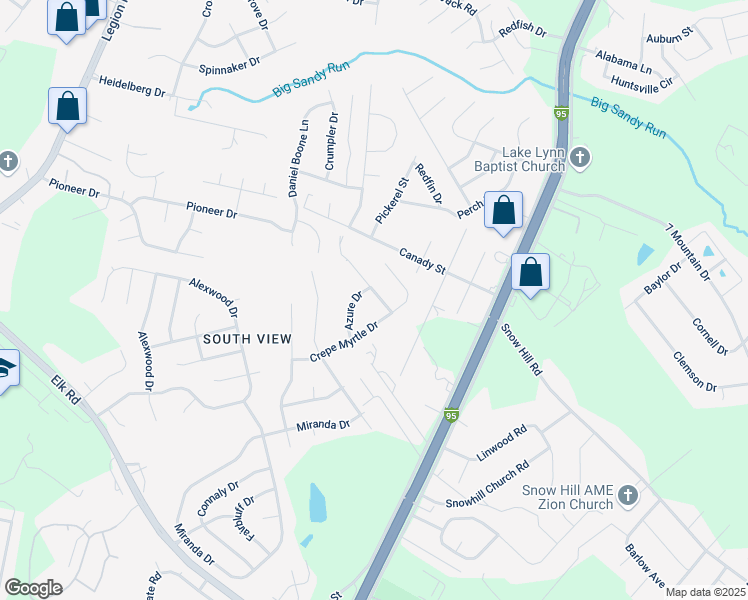 map of restaurants, bars, coffee shops, grocery stores, and more near 3008 Dalmation Drive in Hope Mills