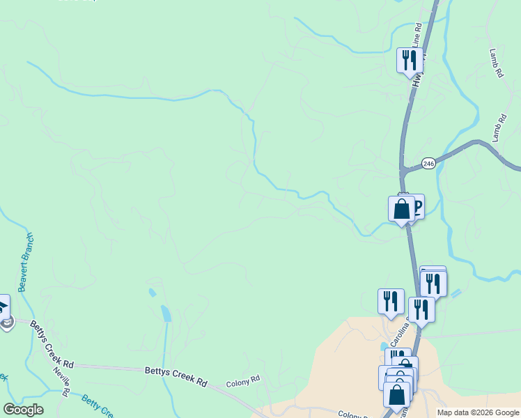 map of restaurants, bars, coffee shops, grocery stores, and more near 637 Ledford Road in Dillard