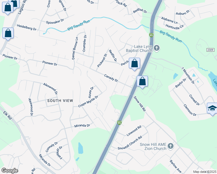 map of restaurants, bars, coffee shops, grocery stores, and more near 5824 Crepe Myrtle Drive in Hope Mills