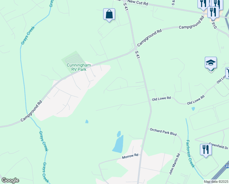 map of restaurants, bars, coffee shops, grocery stores, and more near 100-198 Hughston Pond Road in Spartanburg