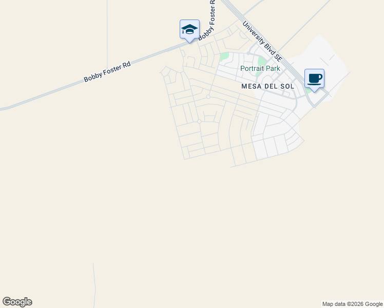 map of restaurants, bars, coffee shops, grocery stores, and more near 5747 Strand Loop Southeast in Albuquerque