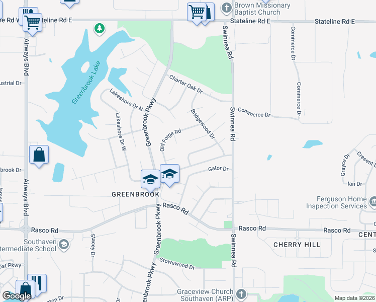 map of restaurants, bars, coffee shops, grocery stores, and more near 2771 Pinestone Place in Southaven