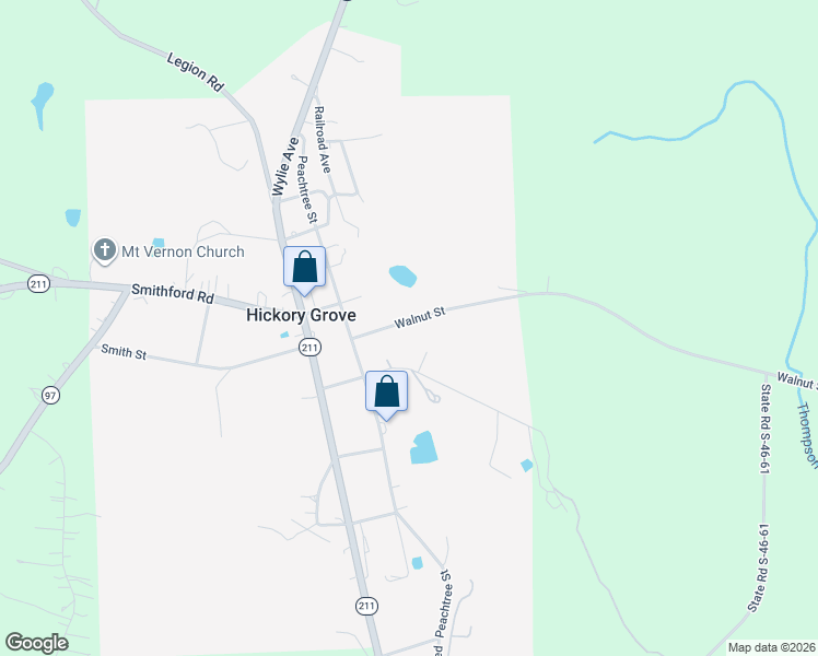 map of restaurants, bars, coffee shops, grocery stores, and more near 4725 Walnut Street in Hickory Grove