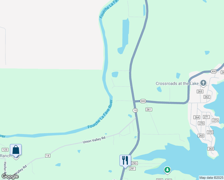 map of restaurants, bars, coffee shops, grocery stores, and more near 36 Millies Bluff Lane in Perryville