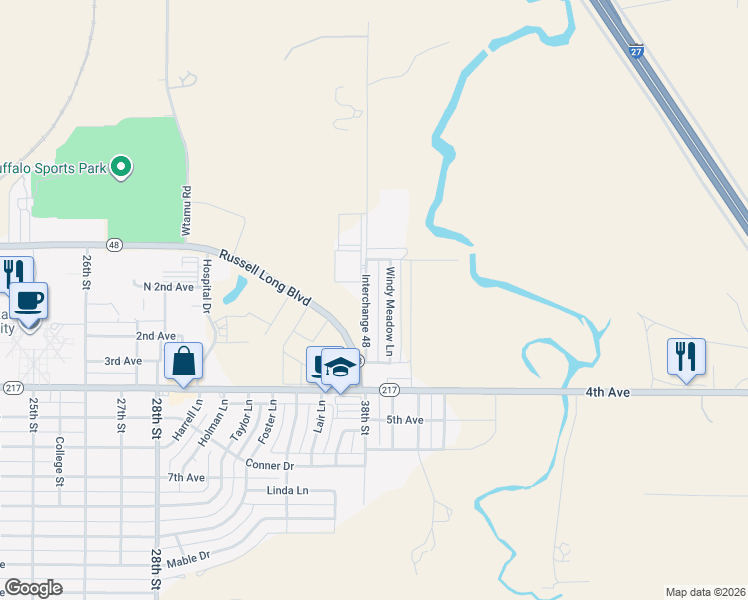 map of restaurants, bars, coffee shops, grocery stores, and more near 65 Valleyview Road in Canyon