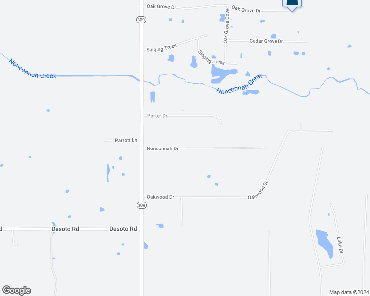 map of restaurants, bars, coffee shops, grocery stores, and more near 109 Nonconnah Drive in Byhalia