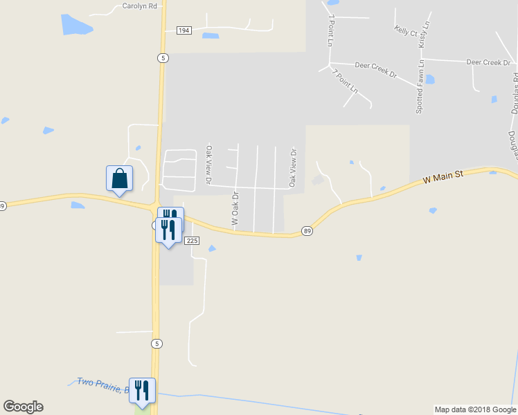 map of restaurants, bars, coffee shops, grocery stores, and more near 17 Oak Crest Drive in Cabot