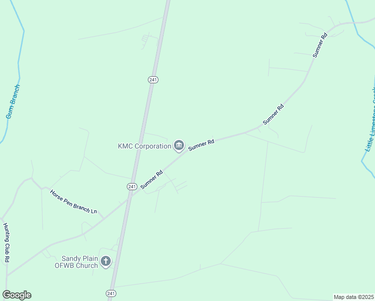 map of restaurants, bars, coffee shops, grocery stores, and more near Sumner Road in Pink Hill