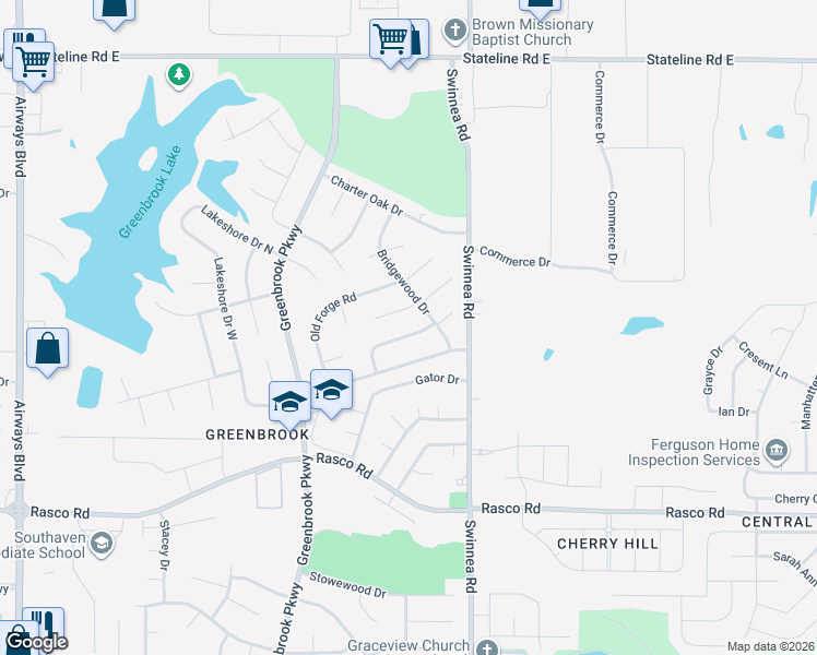 map of restaurants, bars, coffee shops, grocery stores, and more near 864 Hackberry Drive in Southaven