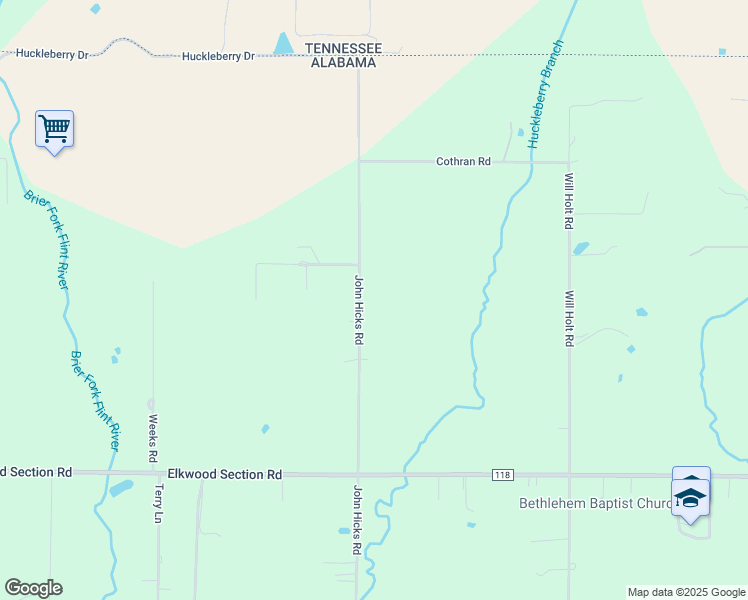 map of restaurants, bars, coffee shops, grocery stores, and more near 711 John Hicks Road in Hazel Green