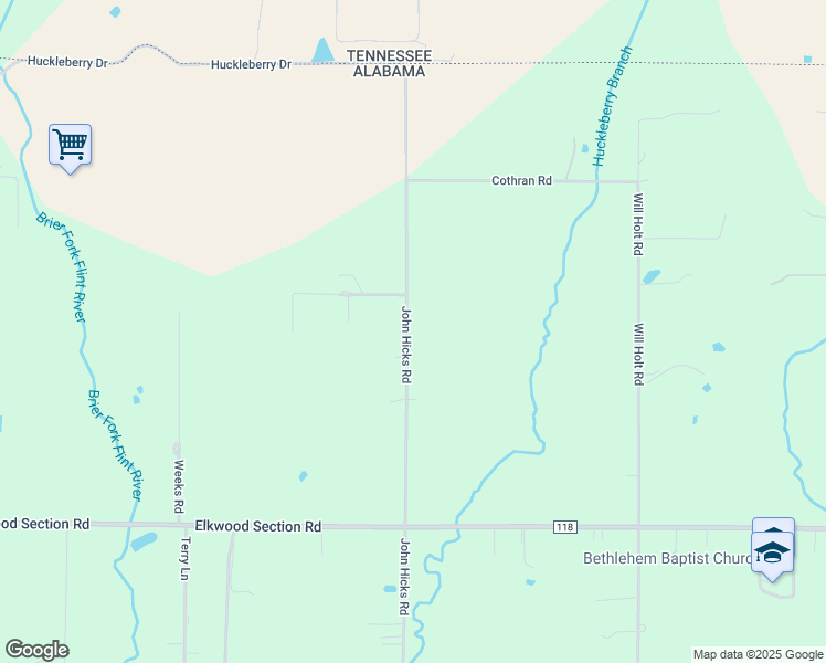 map of restaurants, bars, coffee shops, grocery stores, and more near 711 John Hicks Road in Hazel Green