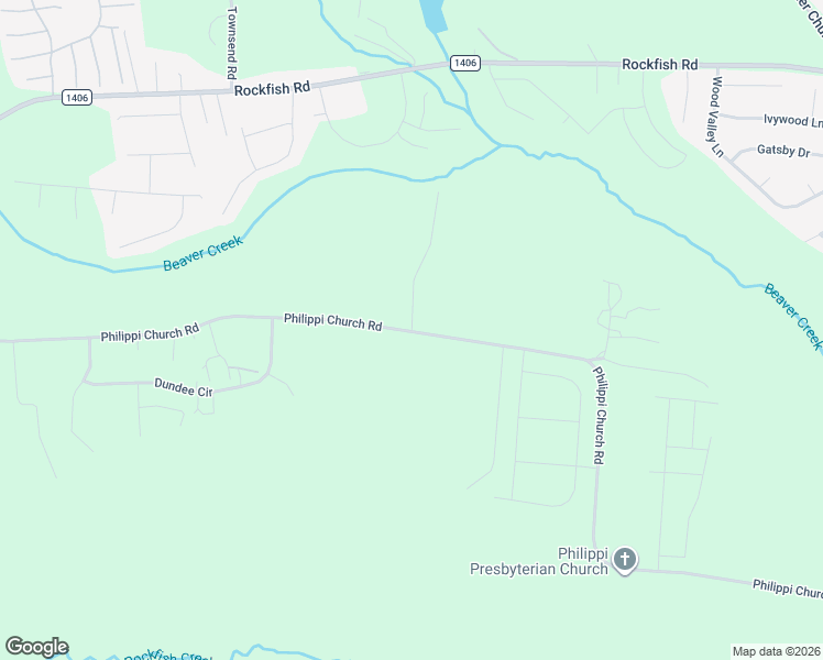 map of restaurants, bars, coffee shops, grocery stores, and more near 2201 Phillipi Church Road in Raeford