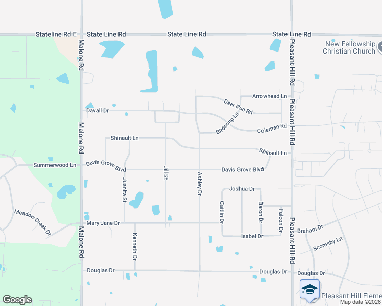 map of restaurants, bars, coffee shops, grocery stores, and more near 4483 Shinault Lane in Olive Branch
